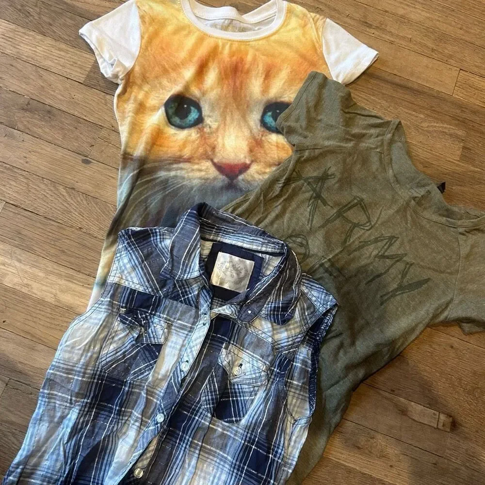 Bundle girl 3 tops short sleeve size 12